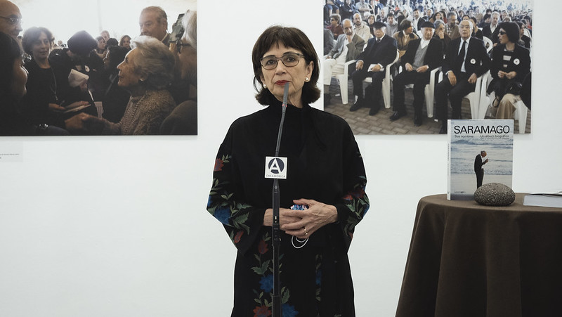 Pilar del Río. Exposición Saramago