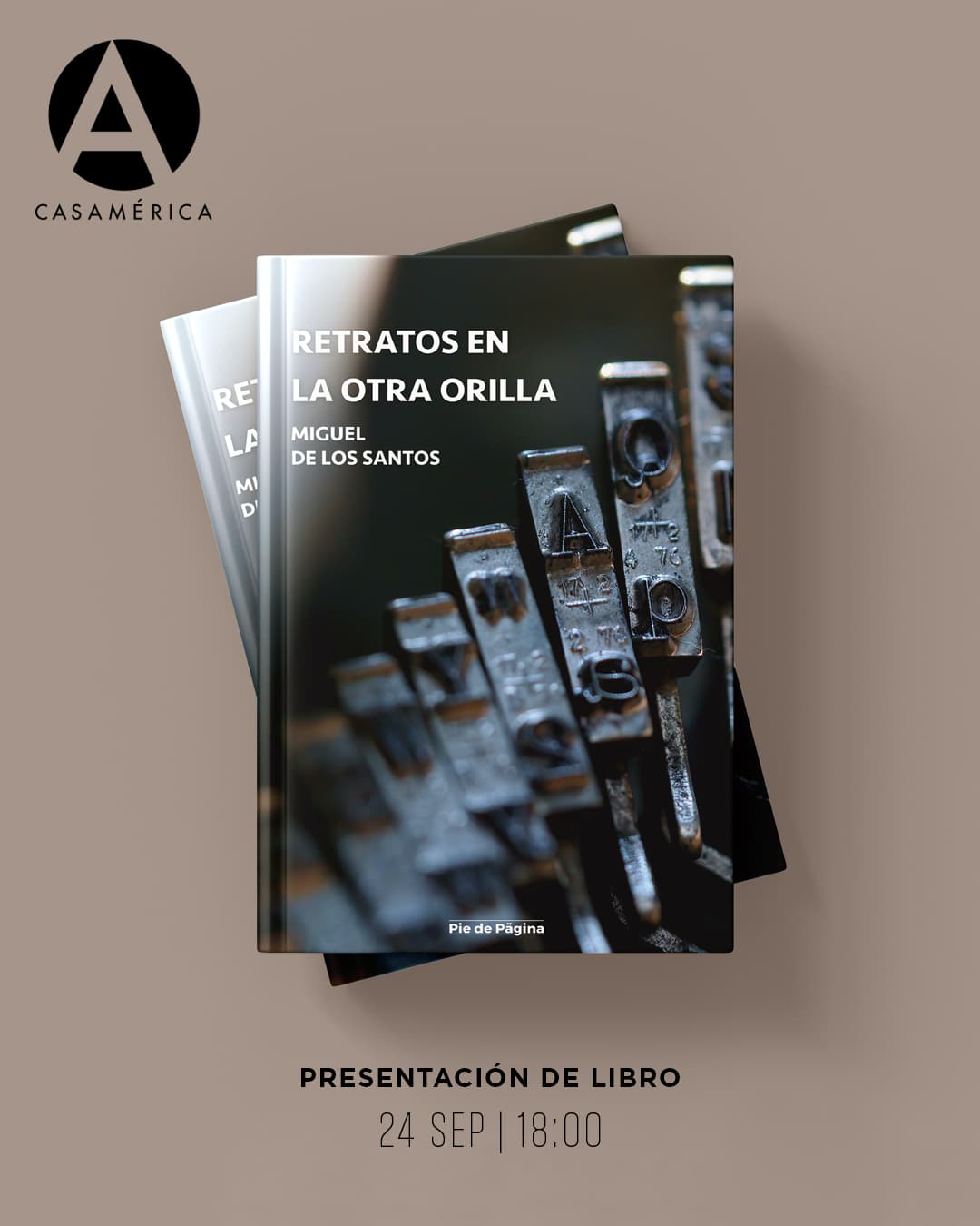 📚 Presentación del libro 𝑹𝒆𝒕𝒓𝒂𝒕𝒐𝒔 𝒆𝒏 𝒍𝒂 𝒐𝒕𝒓𝒂 𝒐𝒓𝒊𝒍𝒍𝒂.

Miguel de los Santos reúne 27 retratos periodísticos de figuras como Pablo Neruda, Mario Benedetti, Ernesto Cardenal, Chabuca Granda o Joan Manuel Serrat. Una selección de entrevistas publicadas en la revista ‘Antena’ que recorre la cultura iberoamericana de la segunda mitad del siglo XX.

👥 Con Sergio Ramírez y Miguel de los Santos. Clausura: Mariano de Paco.
🤝 Con @editorial.pdp y la Federación de Asociaciones de Radio y Televisión de España.

📅 Jueves 24 de septiembre. 
⌚ 18:00. 
📍 Salón Embajadores. Acceso por Plaza de Cibeles, s/n. 
▶ Entrada libre hasta completar aforo.

🔗 Más información en nuestra web, enlace en la biografía.

#CasaDeAmérica #Periodismo #Literatura #Iberoamérica