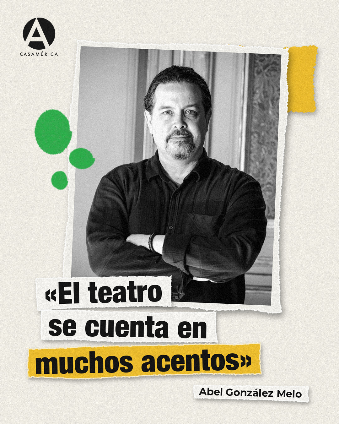 🇨🇺🇪🇸🎭 «El teatro se cuenta en muchos acentos».

¿Qué tienen en común sor Juana Inés de la Cruz, Cervantes, una periodista peruana y un teatro de Miami? Este año, todos pasan por un mismo escenario: un corral de comedias de 1602.

Conversamos con el dramaturgo y director cubano-español Abel González Melo sobre las múltiples voces y procedencias que conviven en el teatro en español.

🎭 En la entrevista hablamos de una comedia mitológica de sor Juana ensayada simultáneamente en Ciudad de México y Alcalá; de la mirada de una directora uruguaya sobre «La gitanilla»; de cómo llevar a escena una investigación periodística real y del teatro en español que se está haciendo en Estados Unidos.

También reflexiona sobre su doble condición de dramaturgo y director y sobre lo que significa escribir una obra para que otros la lleven a escena.

▶️ Ya puedes ver la entrevista completa en nuestro canal de YouTube.