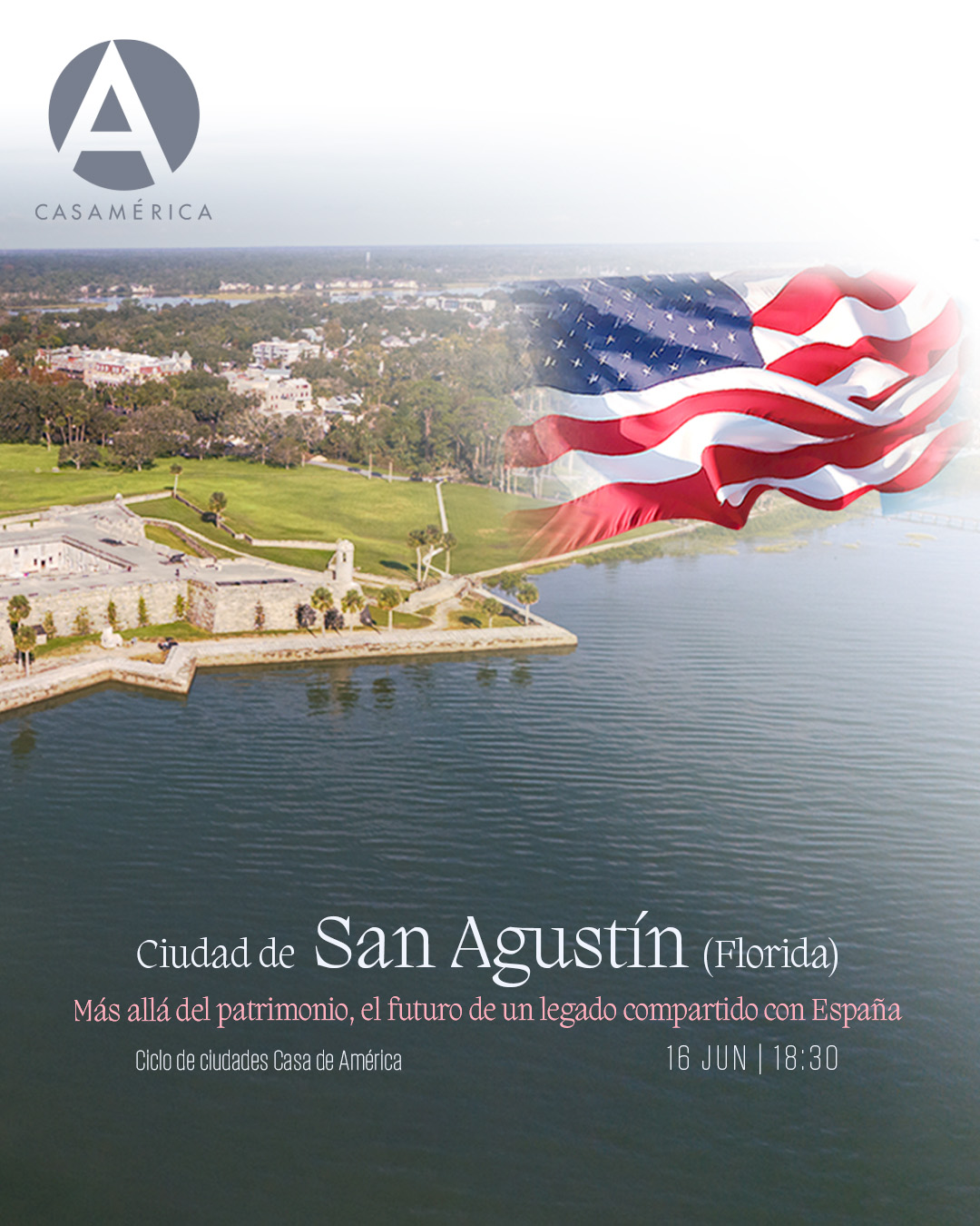 🇺🇸🏰 𝐌𝐚́𝐬 𝐚𝐥𝐥𝐚́ 𝐝𝐞𝐥 𝐩𝐚𝐭𝐫𝐢𝐦𝐨𝐧𝐢𝐨: 𝐒𝐚𝐧 𝐀𝐠𝐮𝐬𝐭𝐢́𝐧, 𝐄𝐬𝐩𝐚𝐧̃𝐚 𝐲 𝐞𝐥 𝐟𝐮𝐭𝐮𝐫𝐨 𝐝𝐞 𝐮𝐧 𝐥𝐞𝐠𝐚𝐝𝐨 𝐜𝐨𝐦𝐩𝐚𝐫𝐭𝐢𝐝𝐨

Analizamos la vigencia de la diplomacia cultural y la conservación de la identidad histórica compartida entre España y Estados Unidos, con motivo de la concesión del XI Galardón Bernardo de Gálvez a la ciudad de St. Augustine (Florida) y en el marco del 250 aniversario de la independencia estadounidense.

A través de la experiencia de Nancy Sikes-Kline, este encuentro propone una reflexión sobre el papel contemporáneo de las ciudades históricas, el desarrollo de un turismo cultural sostenible y el valor estratégico del liderazgo de las mujeres en la gestión del patrimonio a ambos lados del Atlántico.

👥 Con Fernando Prieto y Nancy Sikes-Kline.
🤝 Con @spain_usa.

📅 Lunes 16 de junio.
⌚ 18:30.
📍 Sala Simón Bolívar.
🎟️ Entrada libre hasta completar aforo.

🔗 Más información en el enlace de la biografía.

#Historia #Patrimonio #DiplomaciaCultural #EstadosUnidos