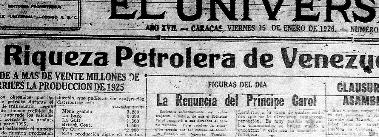 Una historia del petróleo en Venezuela