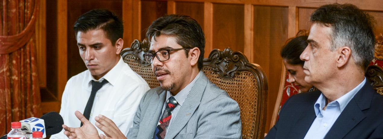 Aarón Polo y Alejandro Gómez Escorcia del Munal, en el curso de la Americanosfer