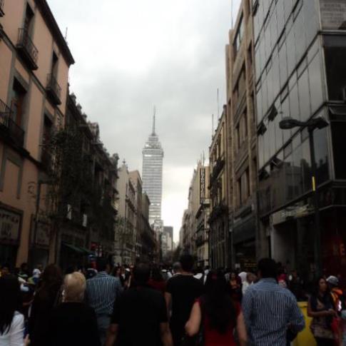 Calle de Madero en el centro histórico.