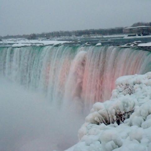 Las cataratas del Niágara en invierno.