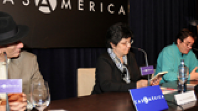 Waldo Leyva, Julia Escobar y Luis García Montero