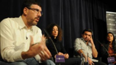 Guillermo Altares, Leila Guerriero, Cristian Alarcón y Gabriela Wiener